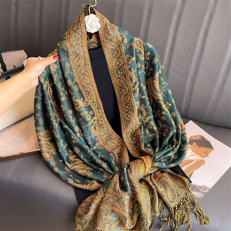 Bohemia pashmina hijab cachecol longo muçulmano cashmere xale feminino foulard macio turbante cabeça envoltórios para mulheres bandana marca de luxo