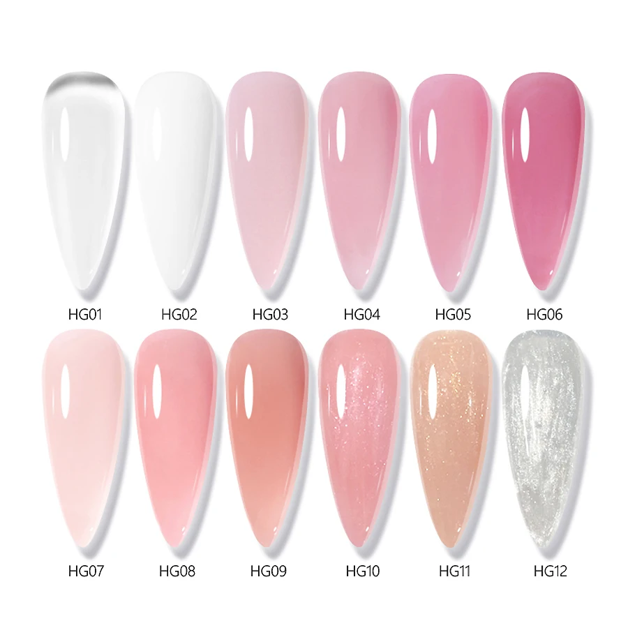Gel duro de 30ML para extensión de uñas, Gel constructor blanco lechoso, refuerzo autonivelante, Gel para uñas, manicura de camuflaje
