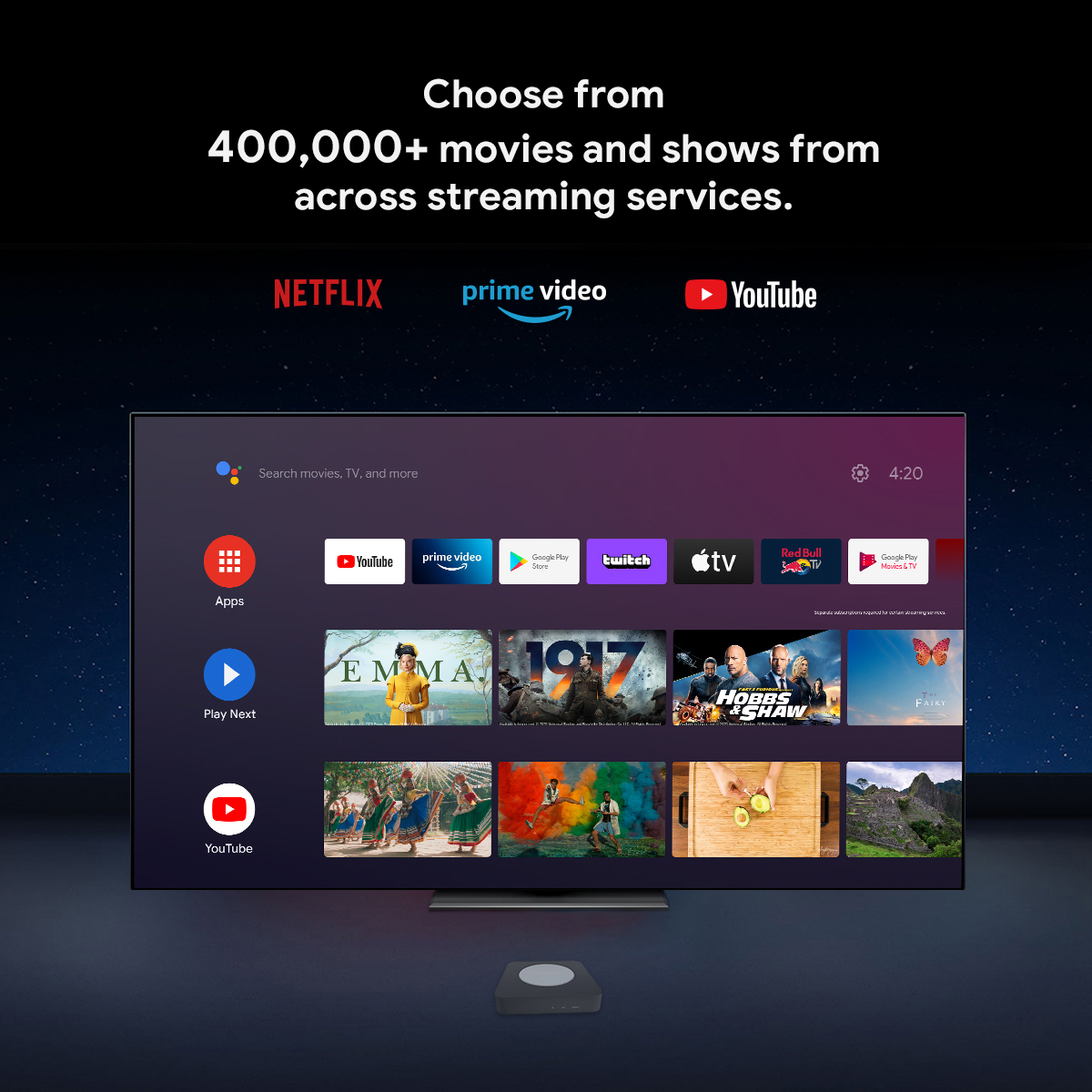 Mecool KM2 Plus Smart TV Box Netflix 4K Amlogic S905X4 Android 11 DDR4 2GB 16GB SPDIF WiFi Prime vidéo Multi Streamer HDR10