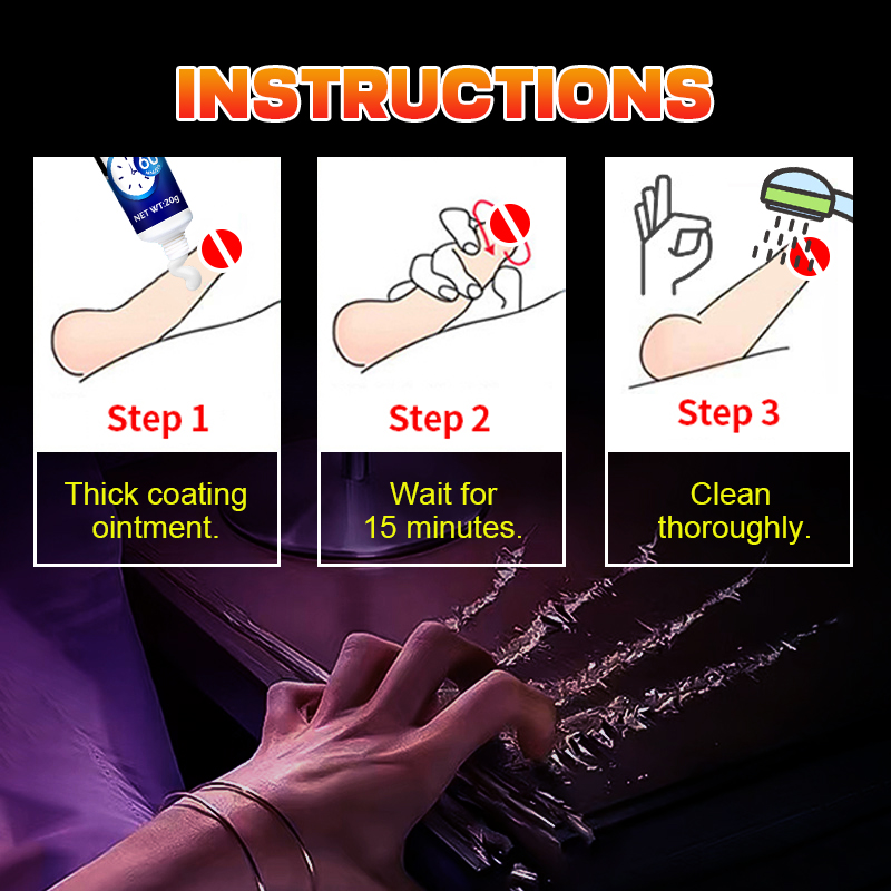 Ungüento para agrandar el pene masculino, crema retardante de crecimiento, pomada de erección duradera, extensiones de erección, masaje para agrandar el pene, 1 piezas, G044