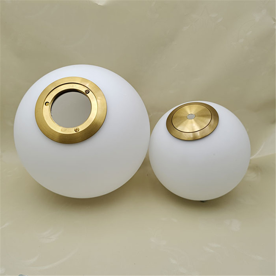 Mattweißer Globus-Glasschirm, Ersatz mit Gewinde aus Metall für Magic Bean-Lampenabdeckung, D10 cm, D15 cm, D18 cm, D20 cm, DIY-Lampenschirm