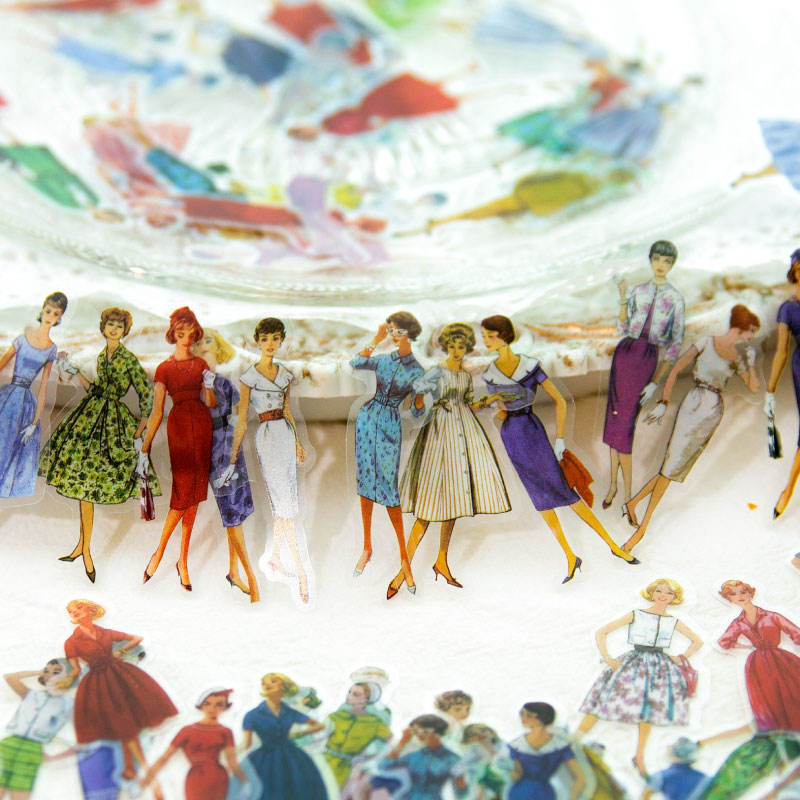 MR.กระดาษ 400 ชิ้น/กล่องโมเดิร์นสาวสติกเกอร์วินเทจ Rich รูปแบบสัตว์เลี้ยงคู่มือ DIY วัสดุตกแต่งเกาหลีเครื่องเขียน