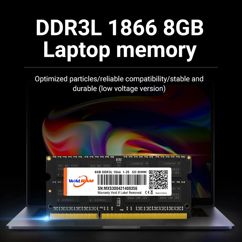 WALRAM DDR3L 8GB Memoria Ram DDR3 1600MHz 1333MHz Sodimm Laptop Ram DDR3 L 4GB 1600 1333 Interne Computer Memoria Voor Notebook