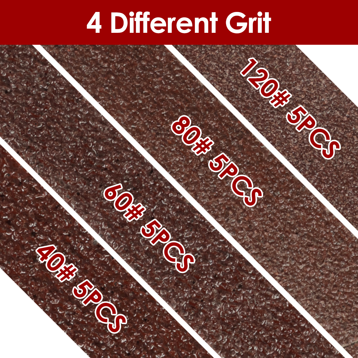 20Pcs Sanding Belts Aluminum Oxide Sander Belt Abrasive Belts Polishing Grinding Belts for Sanding Wood Metal Plastic