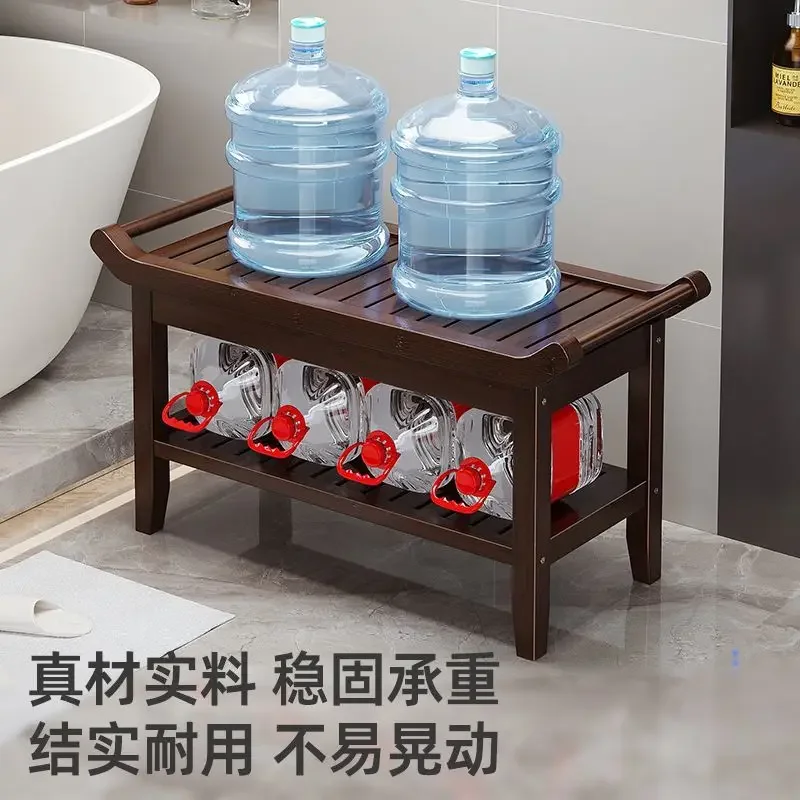 Bath Stool for The Elderly Bathroom Bath Non-slip Household 2-layer Shoe Changing Stool Shoe Cabinet Seated Multi-functional