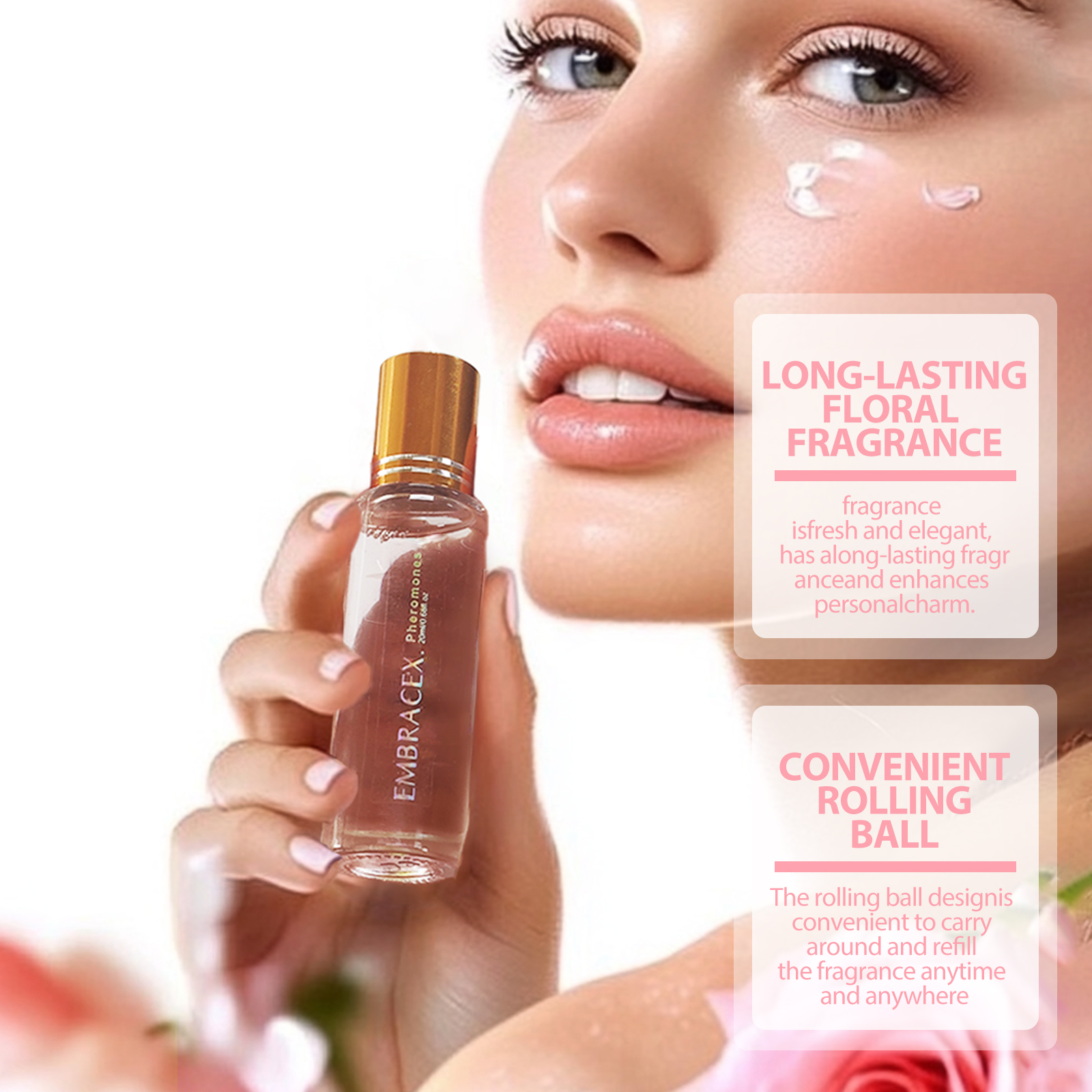 20ml perfumes de feromônio óleos essenciais perfume de feromônio feminino rolo de óleo em perfume presentes cuidados com a pele