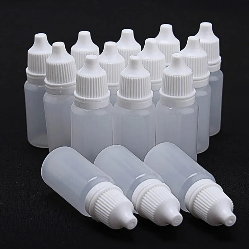 10PCS 3ML/5ML/10ML/15ML/20ML/30ML/50ML 눈 액체 드로퍼 리필 용 병 빈 플라스틱 짜낼 수 있는 페인트 DIY 용기