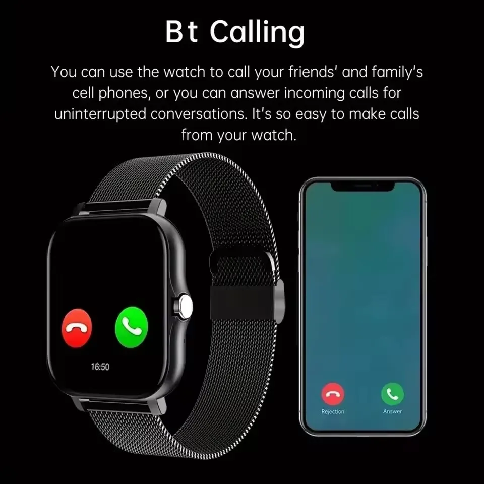 スマートウォッチ男性女性ギフトスポーツフィットネスウォッチ Bluetooth 通話デジタル心拍数モニタースマートウォッチ GPS 追跡腕時計