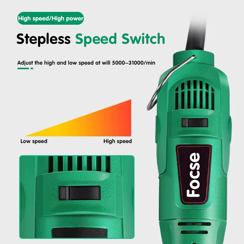 Dremel 260W/480W Taladro eléctrico de alta potencia Herramienta rotativa de grabado Eje flexible Velocidad variable 6 posiciones Pulido