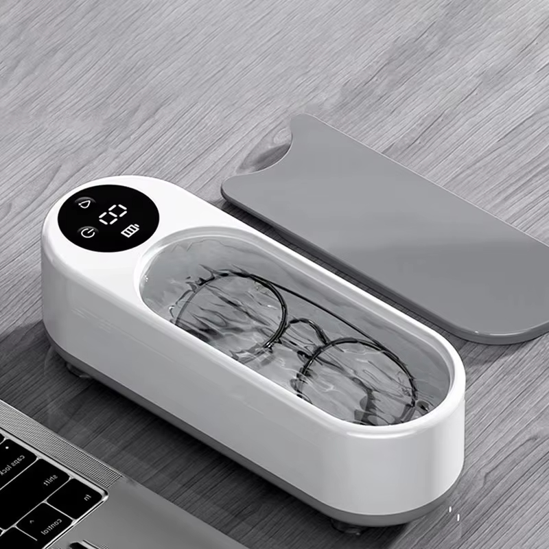 Máquina de limpieza de gafas, boquilla de joyería para limpieza del hogar completamente automática de frecuencia ultraalta, lente de contacto portátil pequeña c