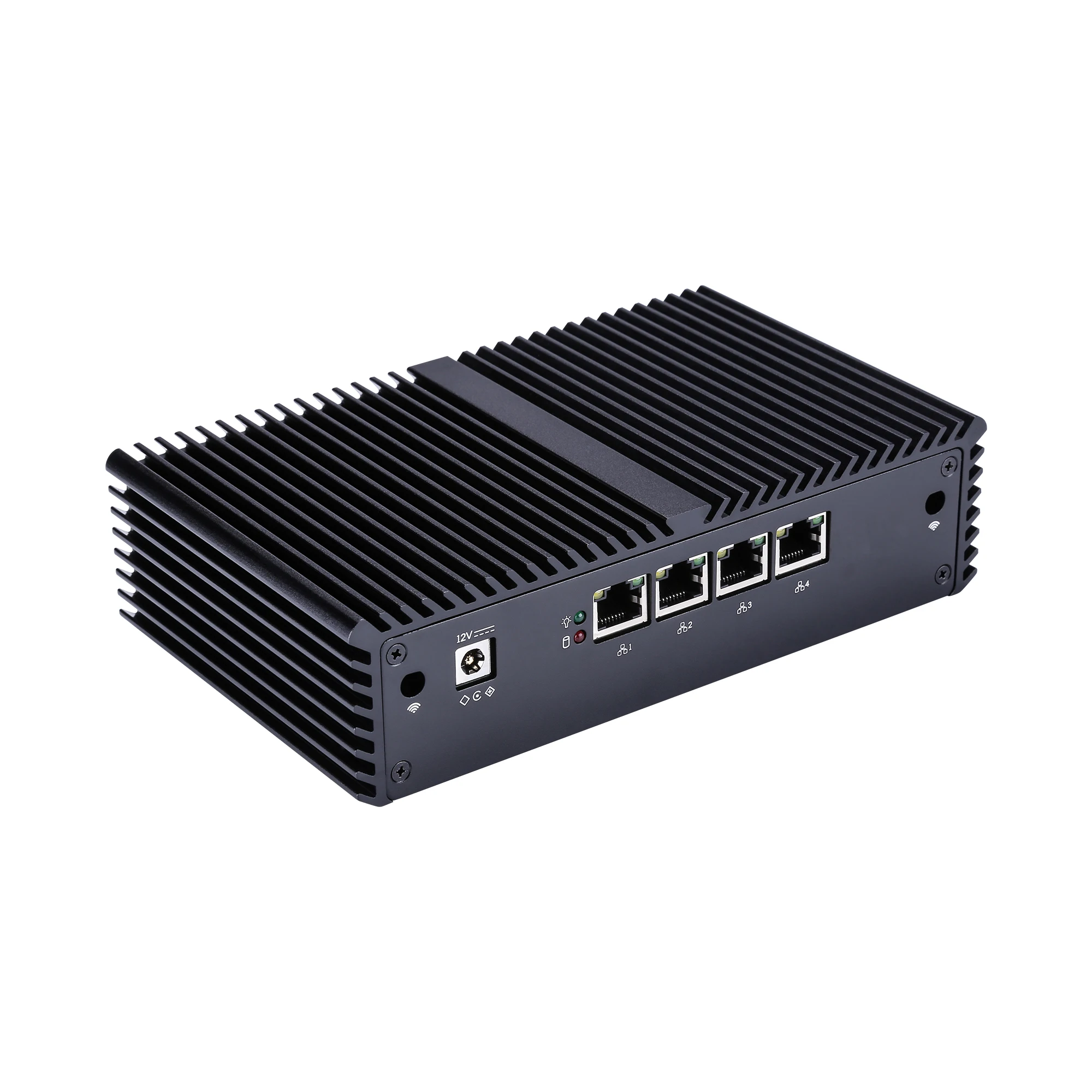 QOTOM Mini PC Router Q300G4 Core i3-5005U i5-5200U AES-NI Firewall Fanless 7x24- 4x I211/I210 LAN PF/Ubuntu/WIN10