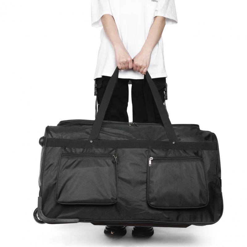 ホイール付き防水ラゲッジトロリー,オックスフォード生地付きトラベルバッグ,大容量,150l
