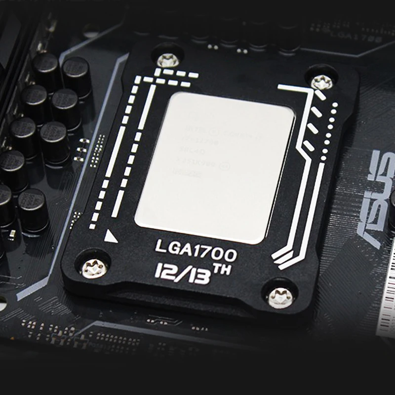 LGA1700 ซ็อกเก็ตป้องกันการดัดหัวเข็มขัด CPU ดัด Corrector กรอบอลูมิเนียม CPU LGA 1700 Fastener สําหรับ LGA1700 เมนบอร์ด