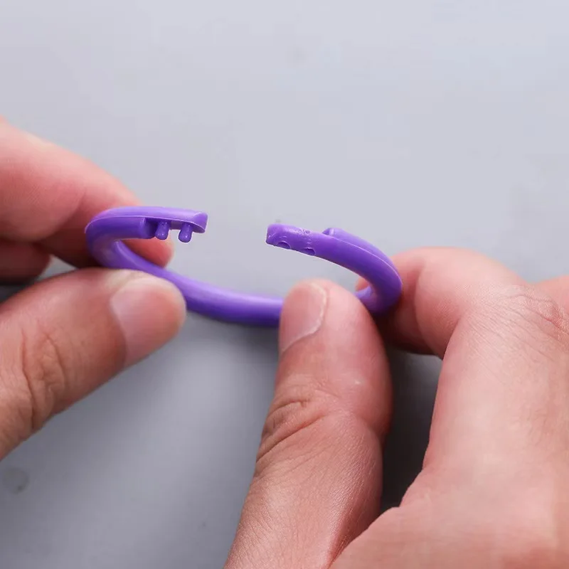 100 個プラスチックリングバインダーと穴パンチ DIY アルバムサークルルーズリーフブックフープオープニングオフィス製本用品フォトアルバム