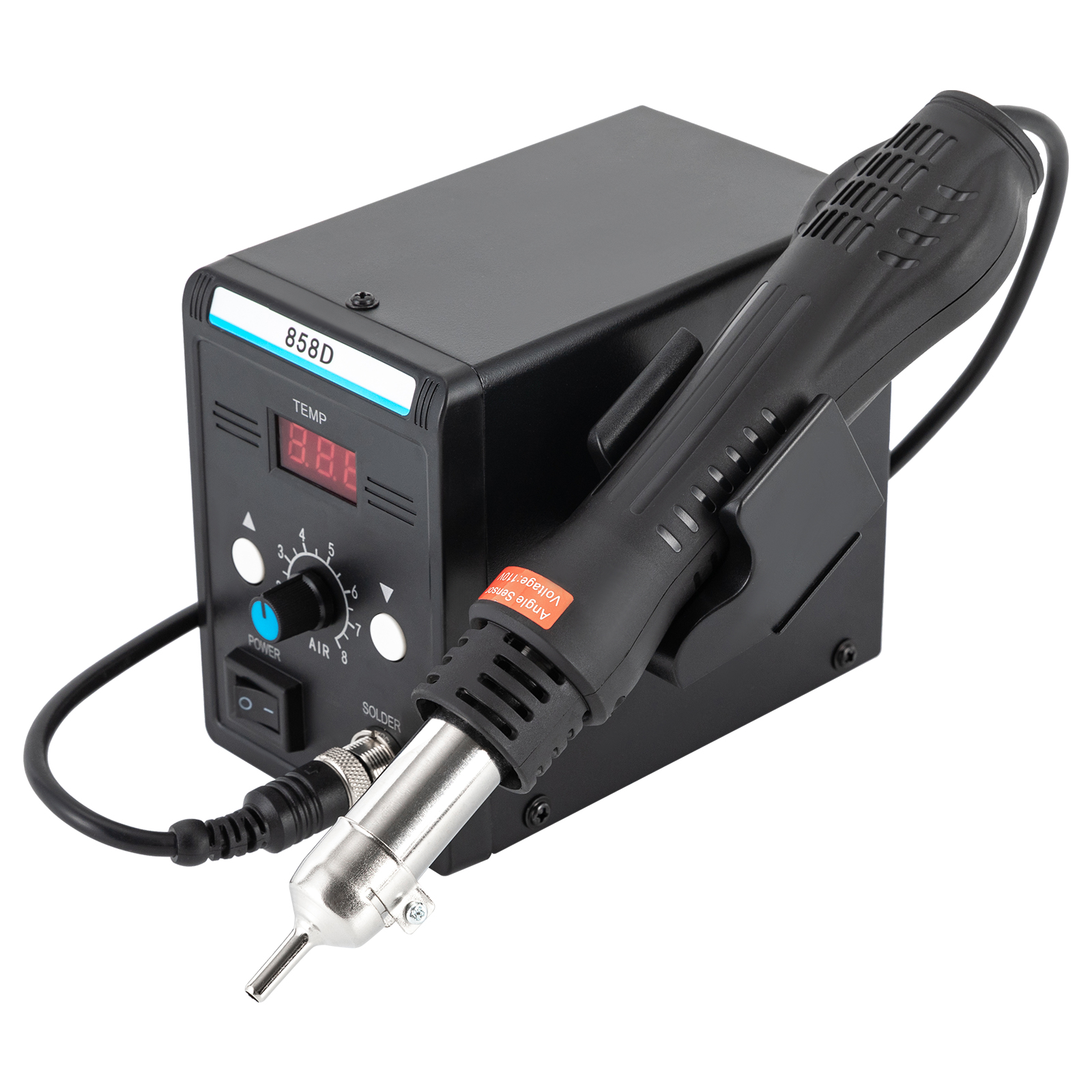 Estação de solda smd de retrabalho de ar quente 700w com conjunto de pistola de calor temperatura display de tela led para reparos eletrônicos