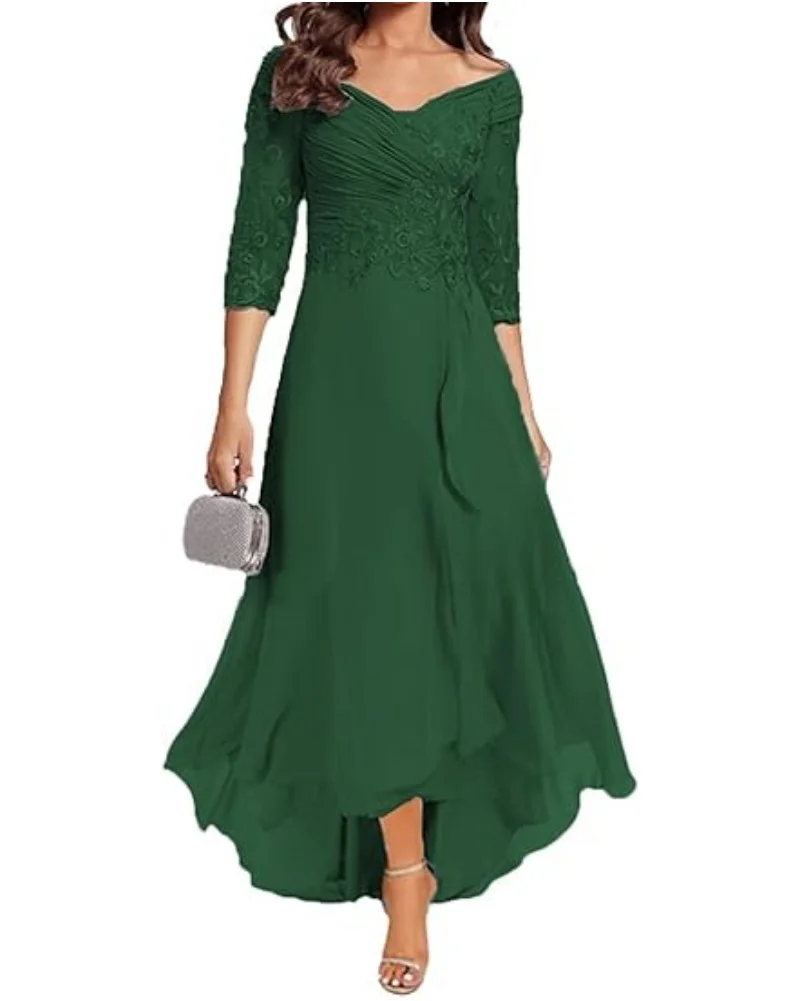 Robes de mère de la mariée pour mariage, robes longues en mousseline de soie, col en V, soirée formelle, lacets dans le dos