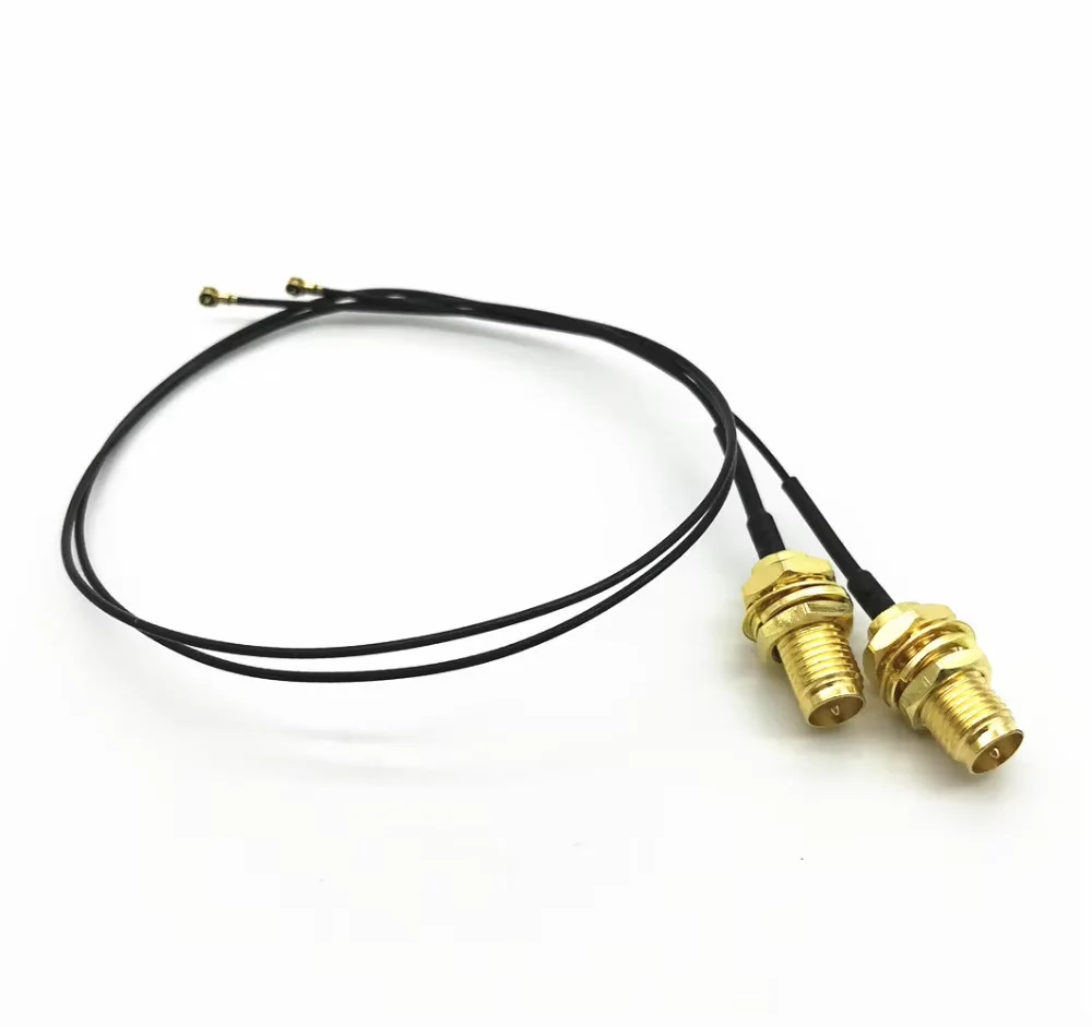 2x6DBi Dual Band 2,4 GHz 5 GHz WiFi Antenne Externe RP-SMA MHF4 Verlängerungskabel Set für M.2 Wifi Karte AX200 AX210 BE200