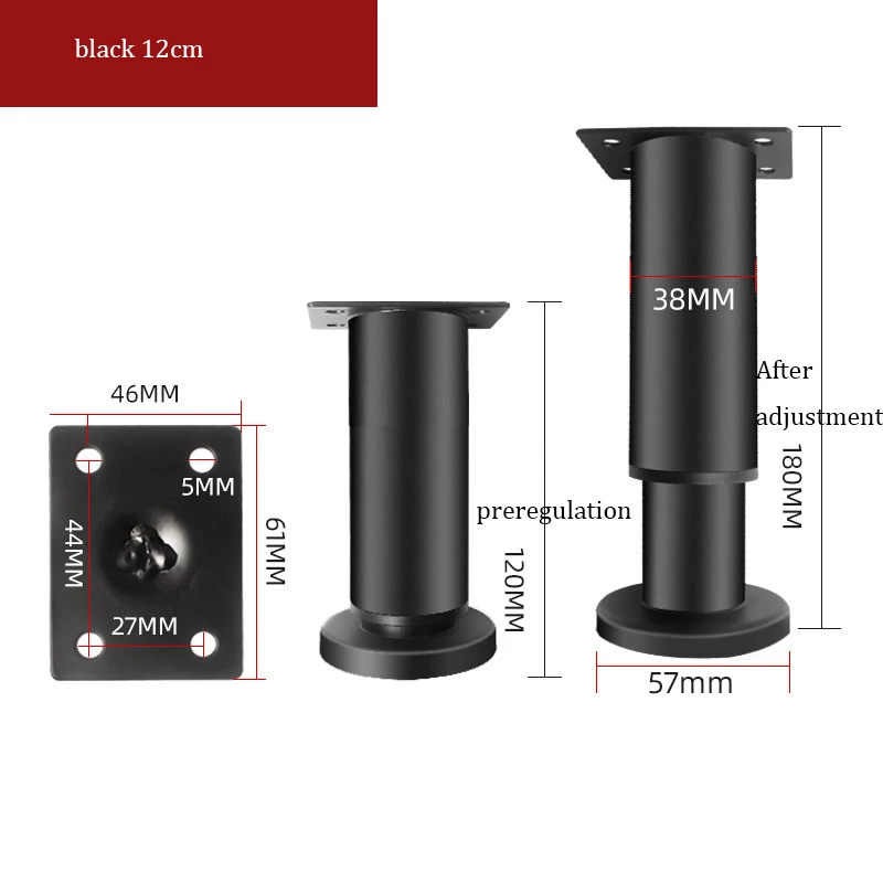 1Pc Telescopic Bed Beam Support Leg Furniture Sofa Leg bracket Reinforced Adjustable Bed Bottom Load Bearing Bracket Hardware