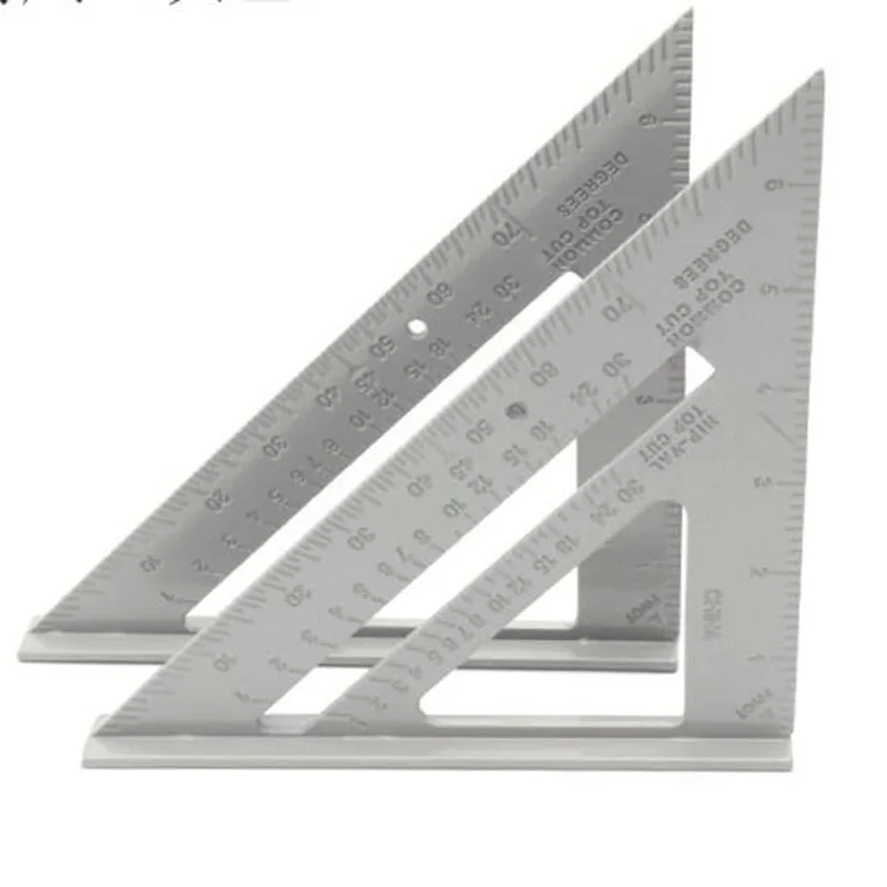 Splitter-Messwerkzeug, dreieckiges quadratisches Lineal, Aluminiumlegierung, Geschwindigkeitswinkelmesser, Gehrung, Tischler, dreieckige Linie, Anreißer, Sägeführung