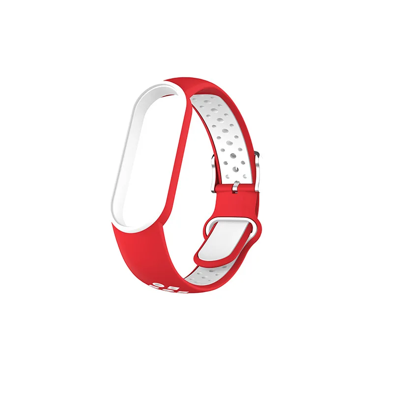 Para xiaomi mi banda 3/4 cinta mi banda 4 cor dupla pulseira de silicone substituição para xiaomi banda 4 miband 4/3 correias