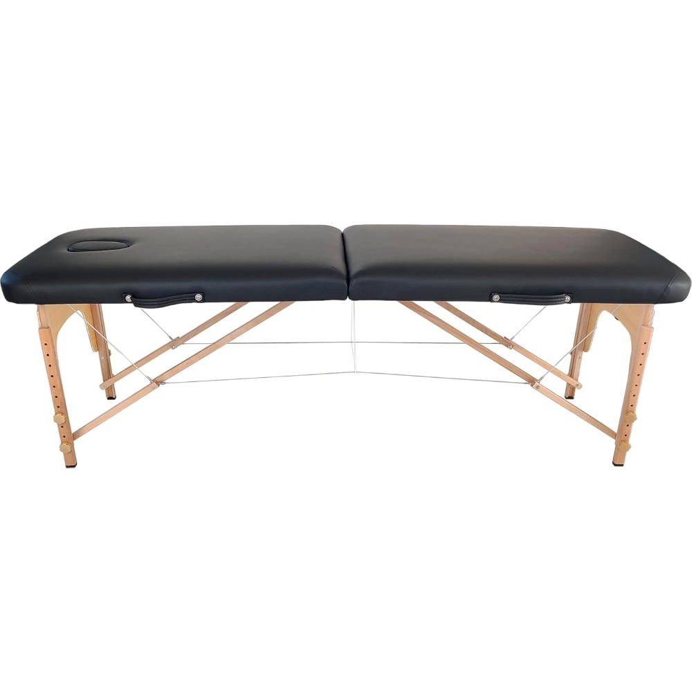 Mobiler Massagetisch Basic 185 x 60 cm – leicht 11,8 kg – Massagetisch, Massagestuhl, 2 Zonen klappbar