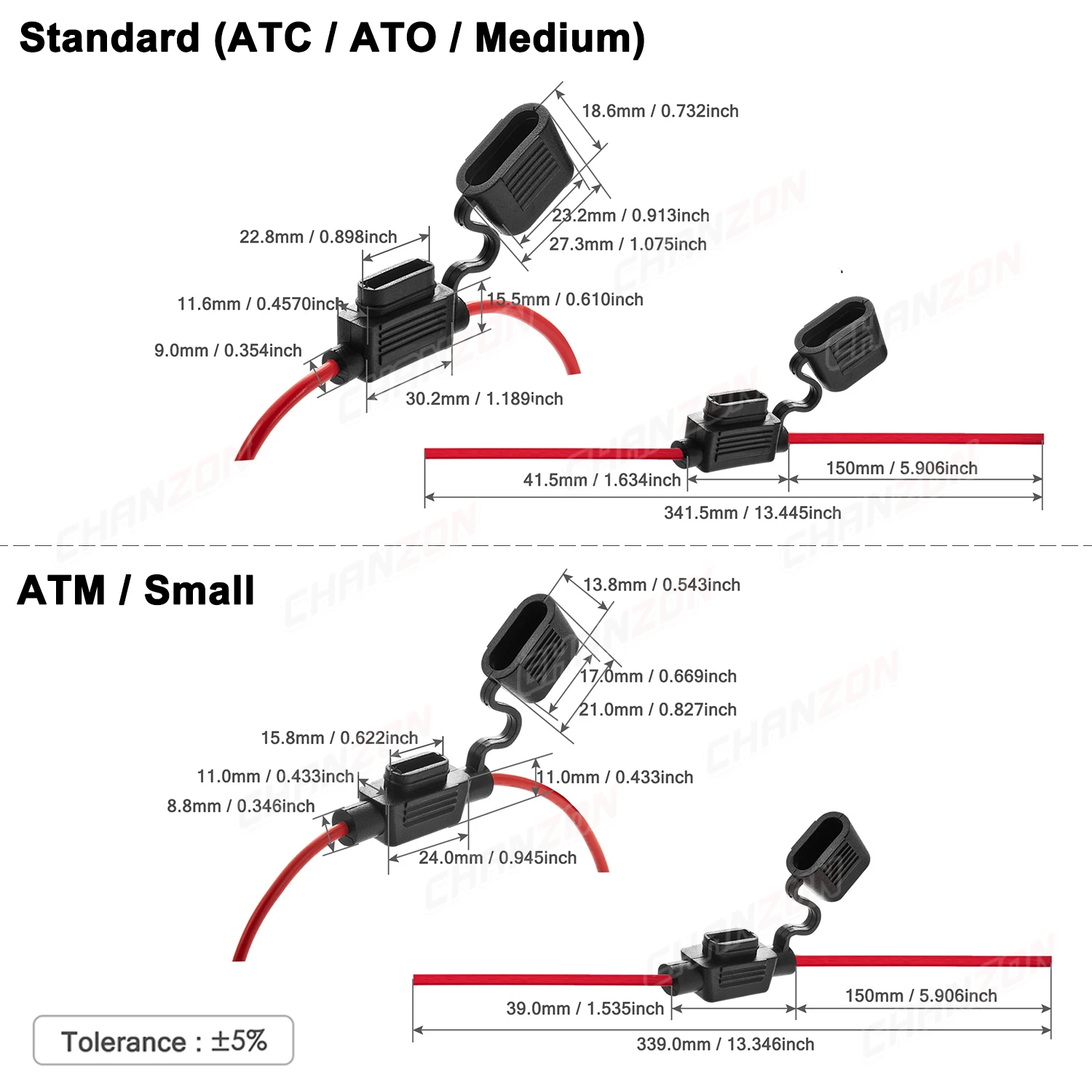 Auto Auto Blade Inline ATC ATO Medium ATM Kleine Sicherung Wasserdicht Halter Block Tap 12 14 16 AWG 20 30 40 Amp 12 V 32 V Draht Stecker
