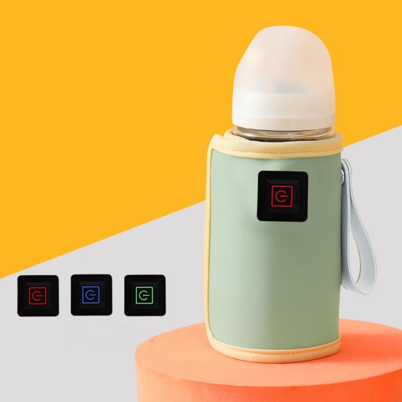 D84E Portable USB Milk Warmer Bag Insulated Milk Bottle Heater Bag Nursing Warmer