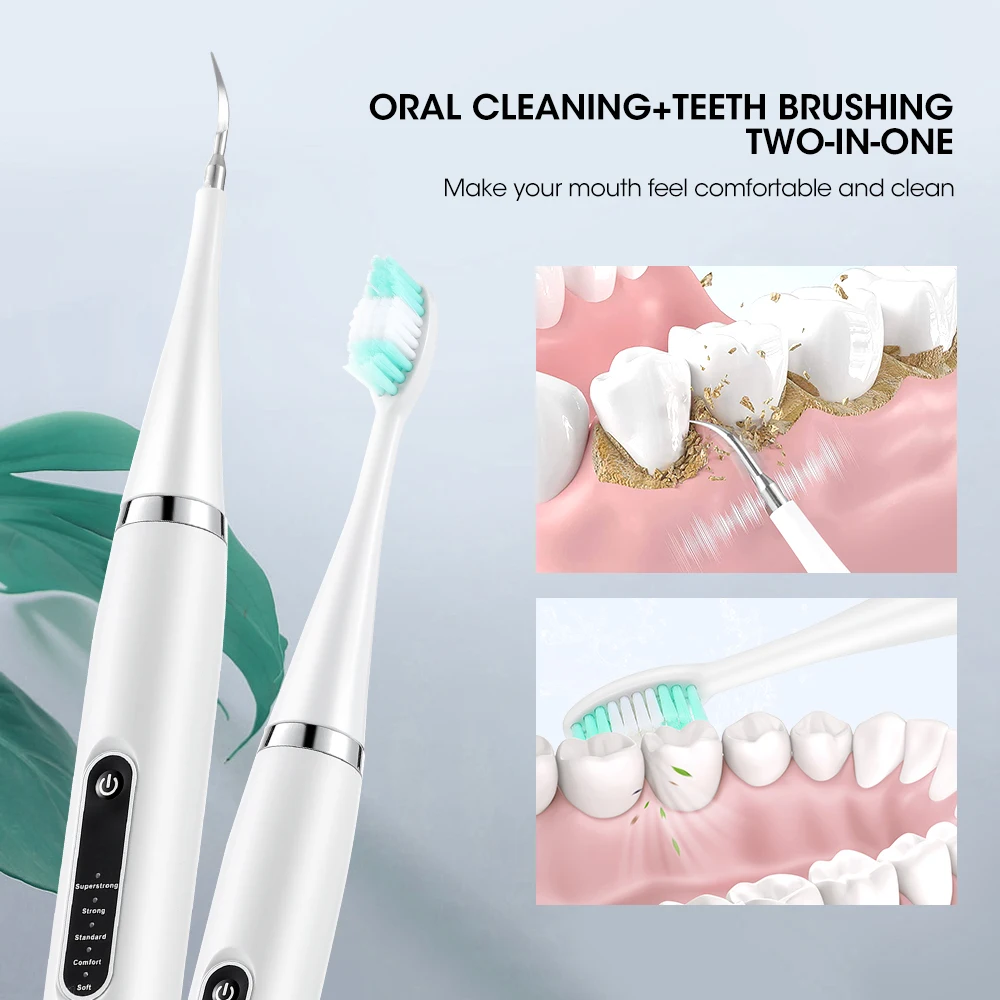 Dentes elétricos Clareamento e Limpeza Ultrasonic Tooth Cleaner, Dental Cálculo Remoção, Scaler Placa, Mancha de café, Tártaro, Oral Care
