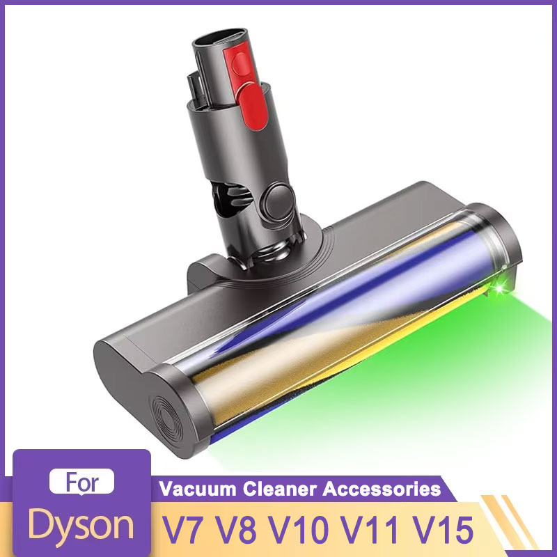 Roller Brush Head for Dyson V7 V8 V10 V11 V15 Vacuum Cleaner Hardwood Floor Motorhead Accessories with Dust Detection