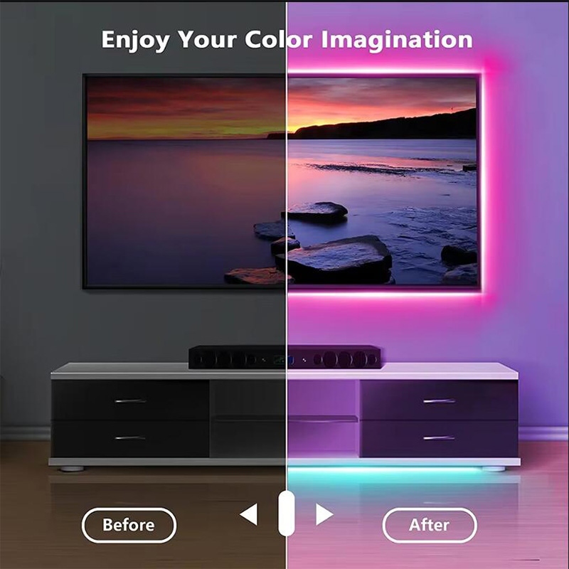 5V USB LED Lights 5050 RGB Led Strip Light Mutlicolor Lamp App Control Sync Music TV Backlight Tape for Room Decoration