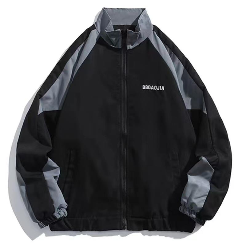 Hip Hop Varsity Jacke Männer High Street Patchwork Farbe Block Windjacke Mäntel Frauen Frühling Herbst Dünne Mode College Jacken