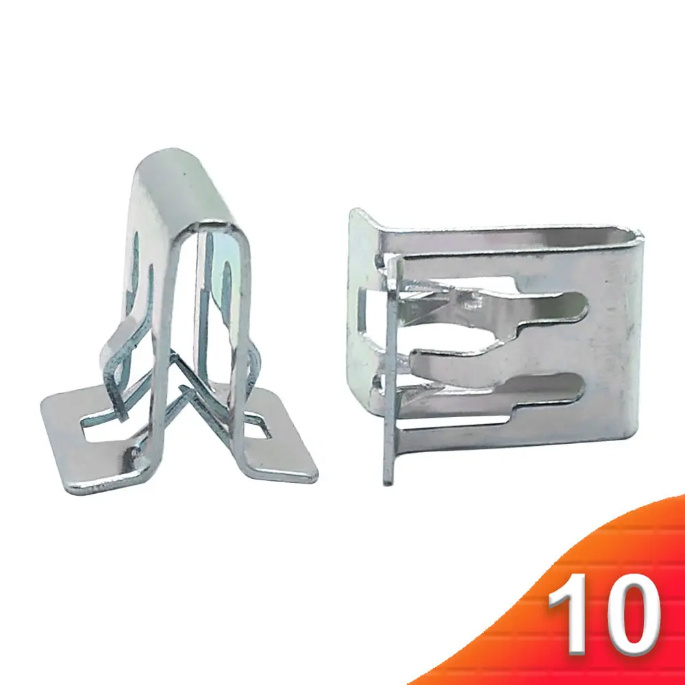 Clip de retención de Metal Universal para salpicaderos de coche, Panel de CD y DVD, placa embellecedora Interior, hebilla de Clip fija, sujetadores automáticos, 10 Uds.