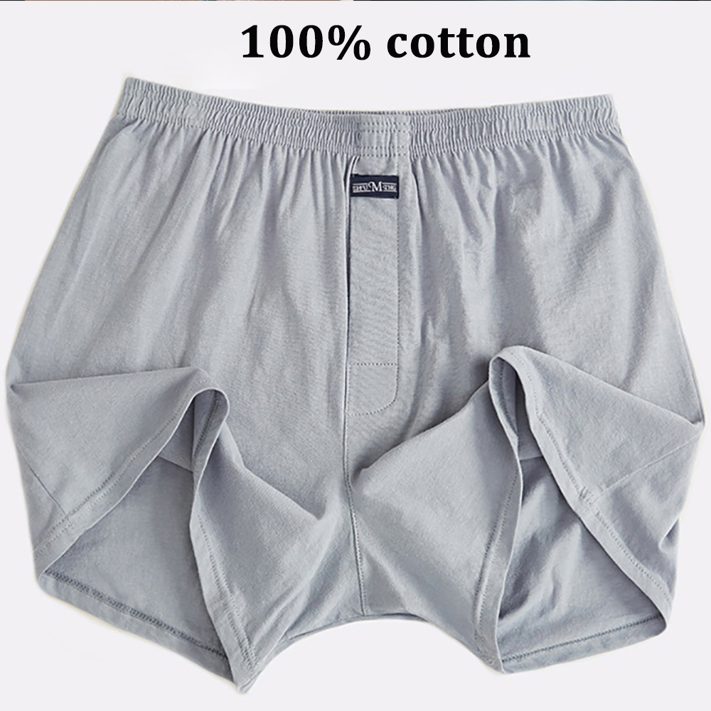 Pantalones cortos de pijama 100% de algodón para hombre, pantalones cortos de cintura liso elástico, pantalones cortos informales transpirables con entrepierna 3D, ropa de dormir para hombre