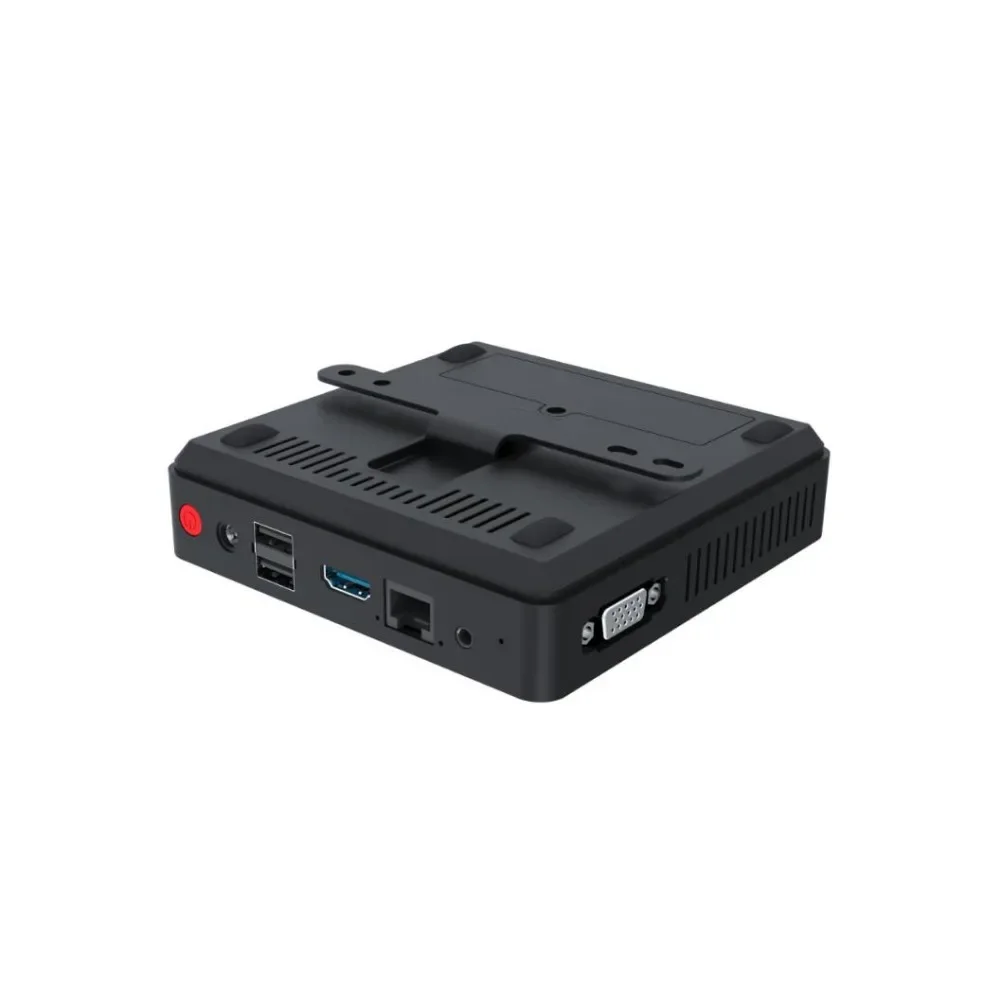 CPU sans ventilateur Intel N3350 MINI PC, Windows 10 Pro 8 Go de RAM 64 Go de ROM, WiFi HD VGA double écran