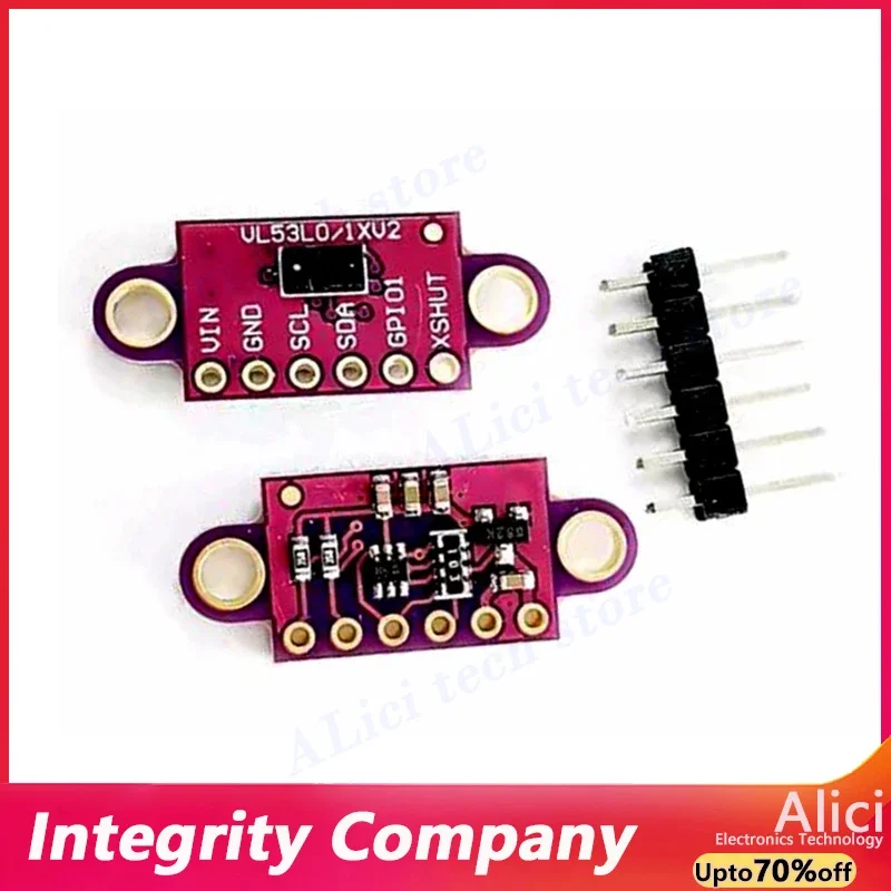 10PCS VL53L0XTime-of-Flight (ToF) Laser Ranging Sensor Breakout 940nm GY-VL53L0XV2 Laser Distance Module I2C IIC 25MM*10