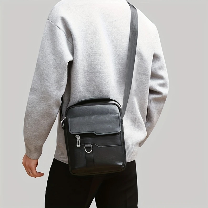 Neutralna torba na ramię dla kobiet i mężczyzn, pojedynczy pasek, crossbody, styl biznesowy, plecak, casual i modna.