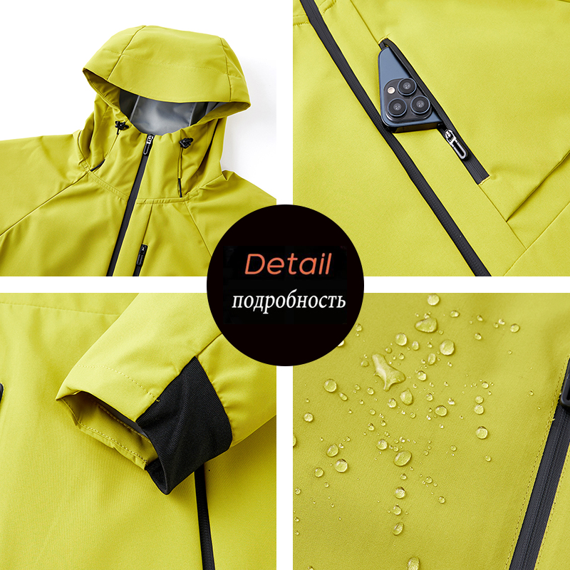 Veste Cargo Imperméable à Capuche pour Homme, Vêtement d'Extérieur, Combinaison de Randonnée, Jogging, Bomber, Coupe-vent, Printemps Automne