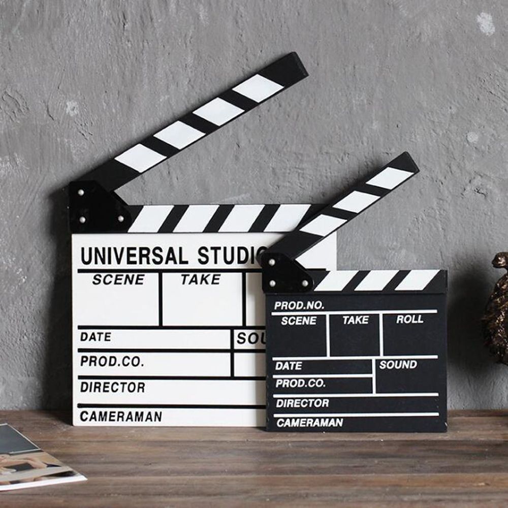 Reżyserska scena wideo o wymiarach 30x27cm drewniany telewizor zdjęcie rekwizytu do kina filmowego dla wisząca dekoracja Vlog