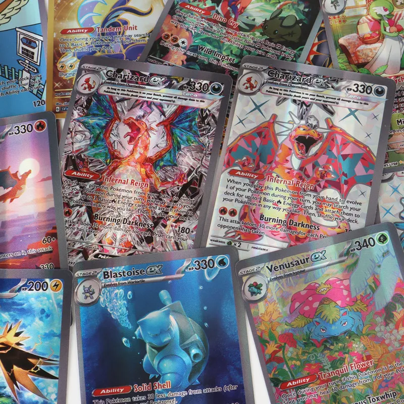 60–100 Stück englische Version Pokémon-Karte Scarlet & Violet Obsidian Flames Titankristall Charizard Pokemon EX-Karten