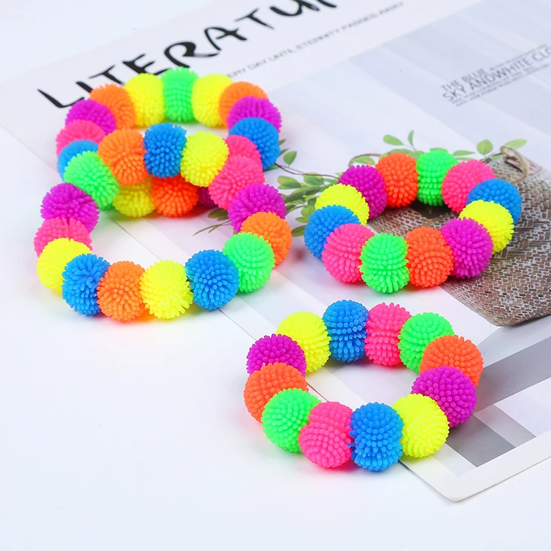 12 Chiếc Nhiều Màu Gai Nhọn Phòng Hộ Bóng Vòng Tay Vòng Đeo Tay Mới Lạ Fidget Đồ Chơi Bóp Squishy Cảm Giác Căng Thẳng Giảm Antistress Đồ Chơi