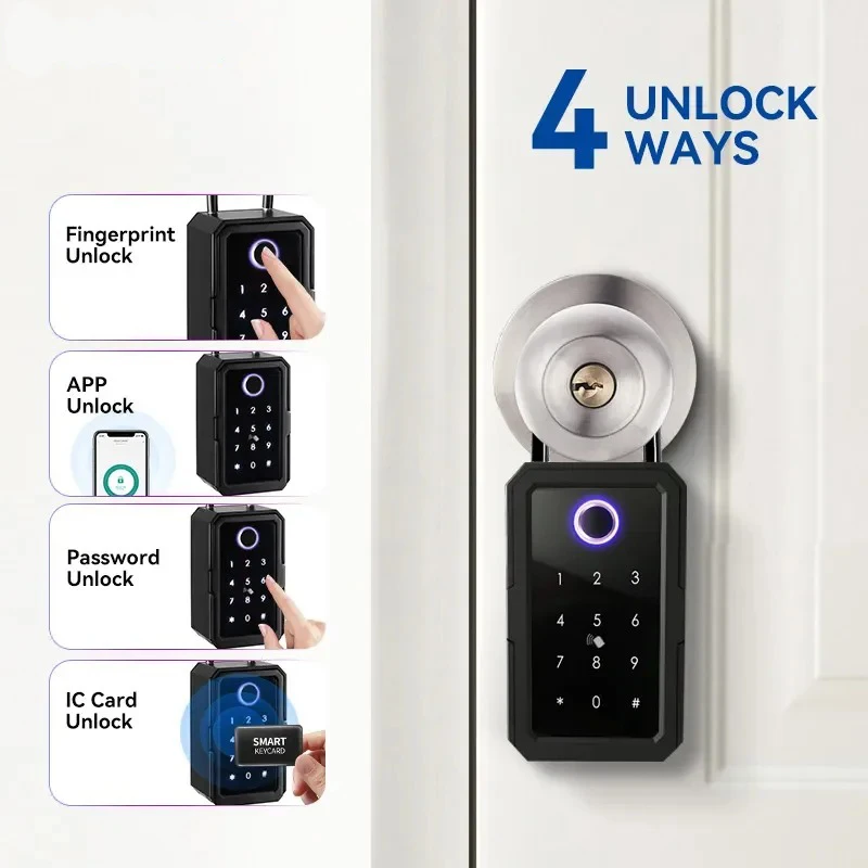 Caja de llaves inteligente CDOK K3 TTlock/Tuya, resistente al agua IP67, material de aleación de aluminio reforzado