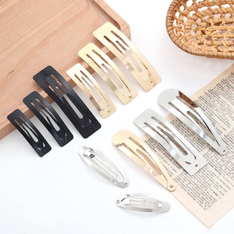 10/20/30 ชิ้น/เซ็ตผู้หญิงเงินทองสีดํา Waterdrop รูปร่าง Basic Alloy คลิปผม BB hairpins Barrettes แฟชั่นอุปกรณ์เสริมผม