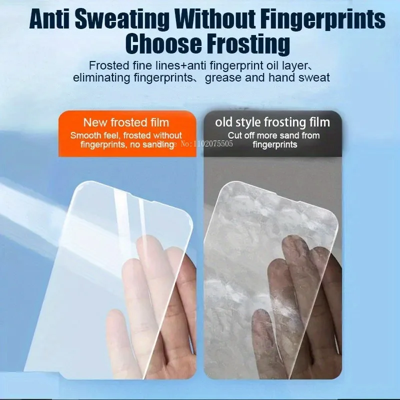 2 uds Protector de pantalla mate para iPhone 16 15 13 12 Pro Max 12 13 Mini 14 11 Pro vidrio templado para iPhone 7 8 Plus XR XS vidrio