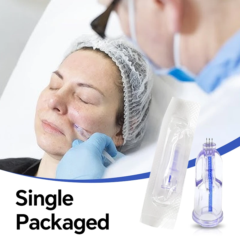 NanoSoft Microneedle 3Pins 34G 0.6/1.0/1.2/1.5 เดี่ยวทิ้งบรรจุคอเปลือกตาเครื่องมือดูแลคริสตัลหมันหลายเข็ม