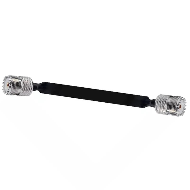 2 pacotes de cabo coaxial rf de 40cm para janela/porta através do cabo plano, so239 uhf fêmea para uhf fêmea, 50 ohm