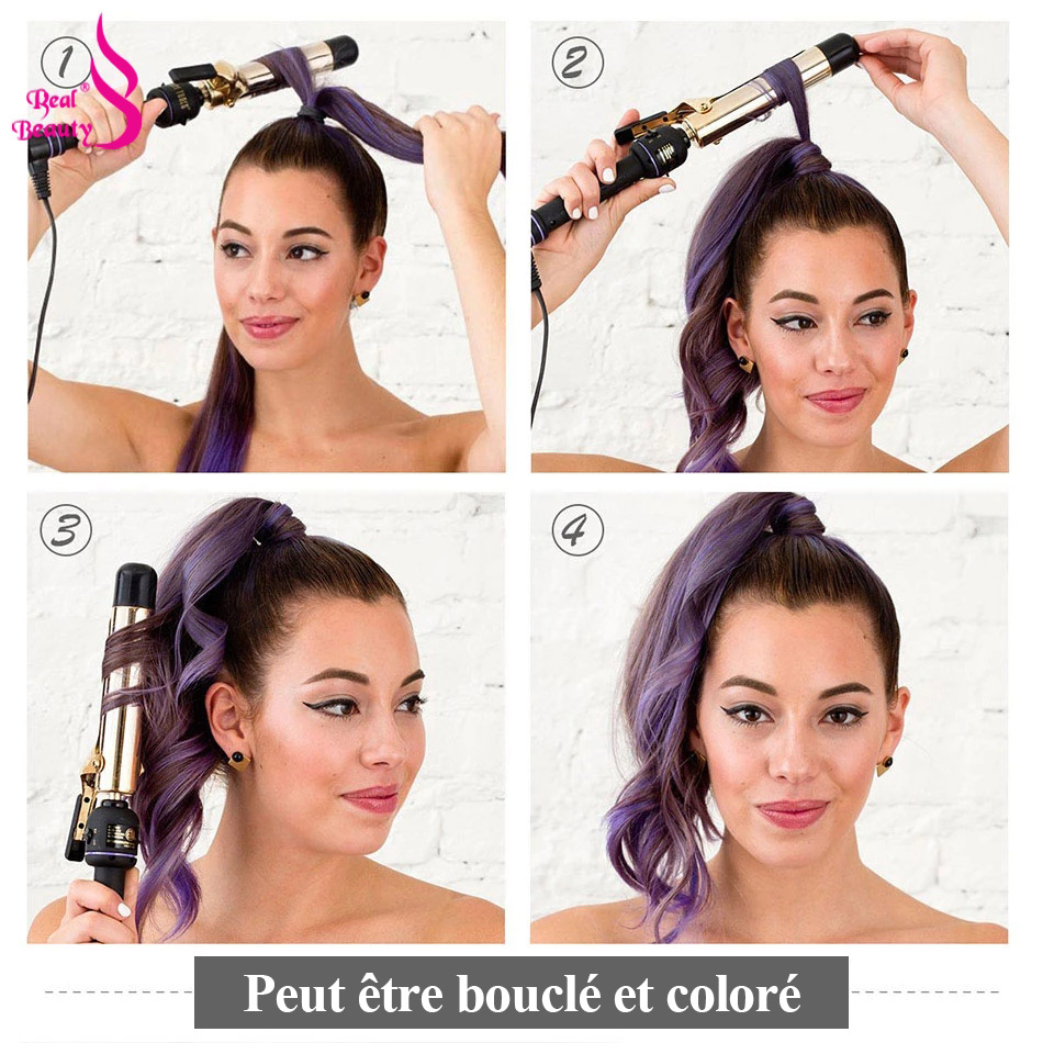 Real Beauty – queue de cheval de cheveux humains queue de cheval brésilienne 100% naturelle, queue de cheval, 60/100/120g
