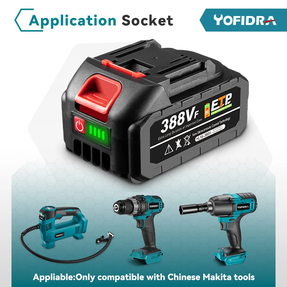 YOFIDRA 18–20 V wiederaufladbarer 22500 mAh 928 VF 388 VF 128 VF Plus Lithium-Ionen-Akku für 21 V 18 V Elektrowerkzeug-Ersatzakku