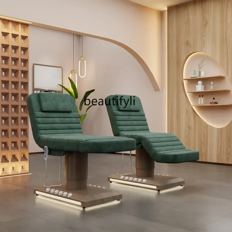 Cama elétrica da beleza do grão de madeira, Sofá de massagem facial, Beleza médica, Salão, Spa, Salão estrangeiro, Plástico