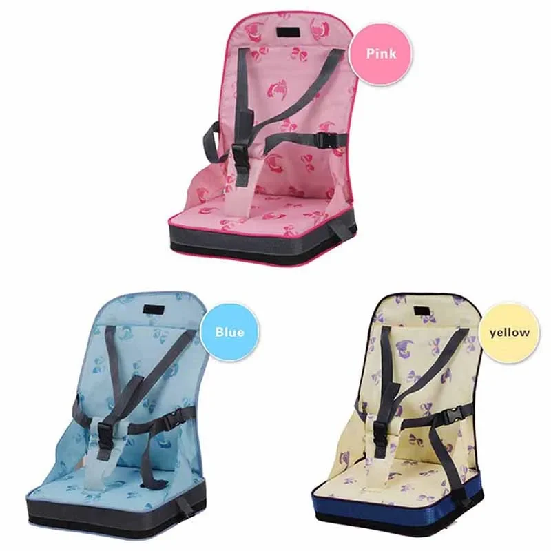 Assento de jantar portátil para bebês, assento de reforço para crianças, almofada para cadeira de bebê, dobrável, assento de viagem para crianças