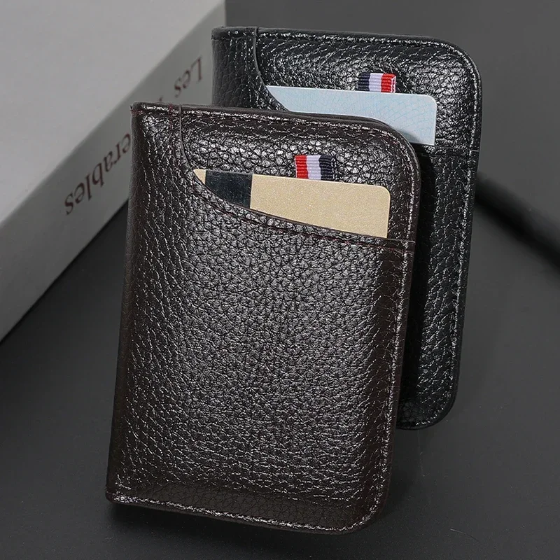 Men Wallet Portable Super Slim Soft Wallet PU Leather Mini Credit Card Wallet Purse Card Holders Vintage Bi-fold Wallet for Men